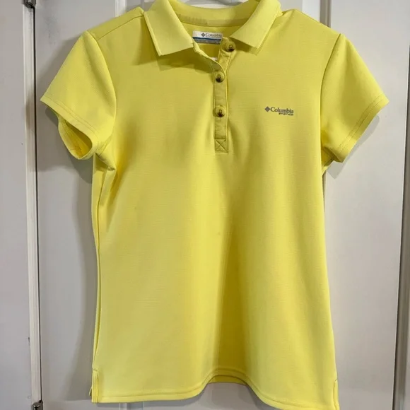 Columbia PFG Yellow Performance Polo Shirt Women’s Small Short Sleeve - Picture 2 of 6